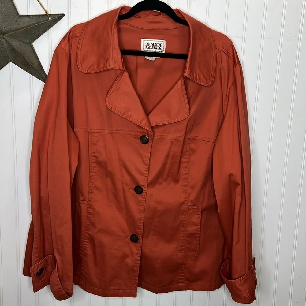 AMI Lightweight Button Jacket Size 3X - Picture 10 of 10